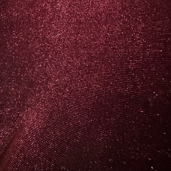 H by Halston velvet high cowl neck sleeveless top in burgundy - Picture 6 of 6